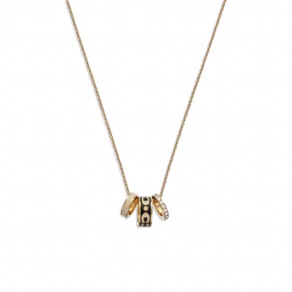 COACH Signature Enamel Rondell Necklace NIP - Picture 1 of 4